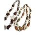 Bohemian style set of 2 Jewlery lot with earth tone neutral stones statement nec