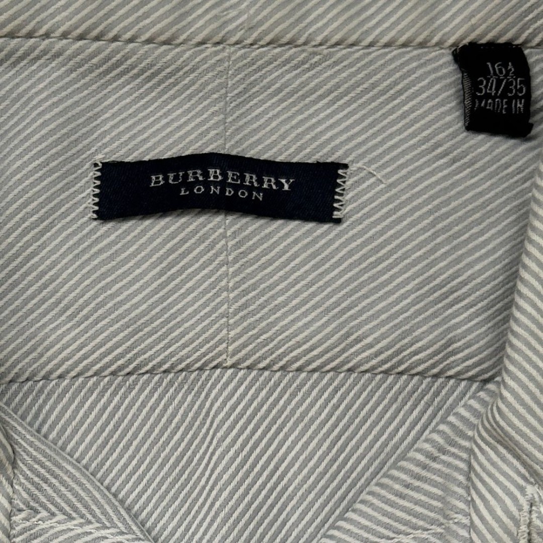 Burberry Micro Stripped Button Down Casual Long Sleeve Men's Shirt Size 16.5