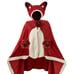 Fox & Bear Plush Hooded Cape Wrap | Winter Lolita Fleece Poncho Throw