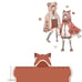 Fox & Bear Plush Hooded Cape Wrap | Winter Lolita Fleece Poncho Throw