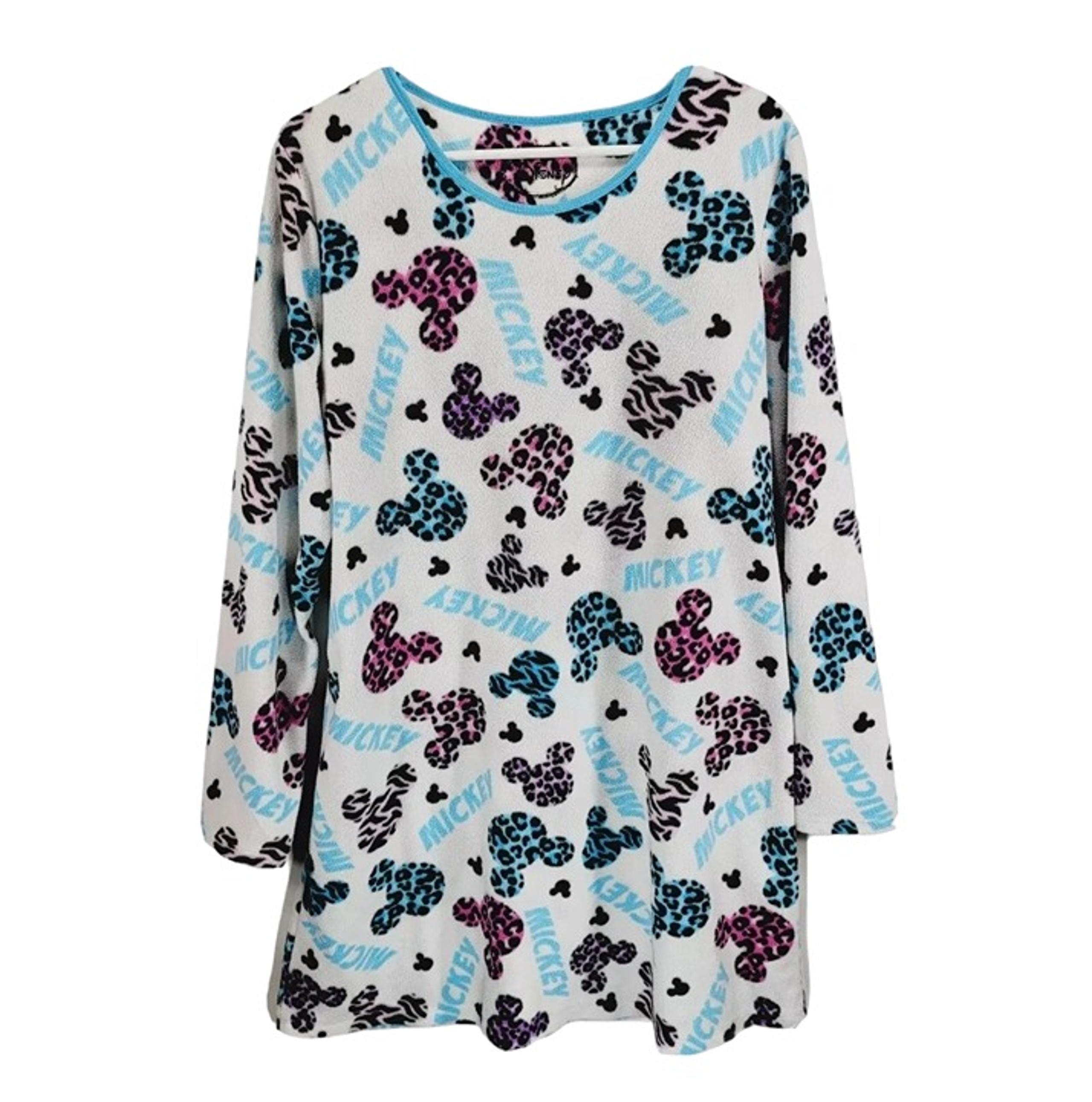 Disney Fleece Nightgown Womens Large L Mickey Mouse Sleep Shirt (966)