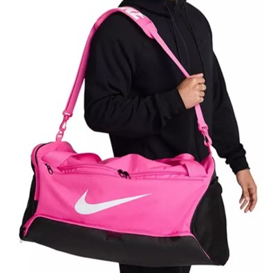 Nike Brasilia 9.5 Training Duffel Bag 60L, Color: Laser Fuchsia