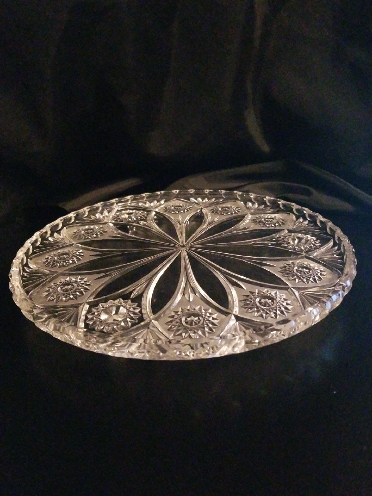 Irena 24% Lead Chrystal Footed Platter