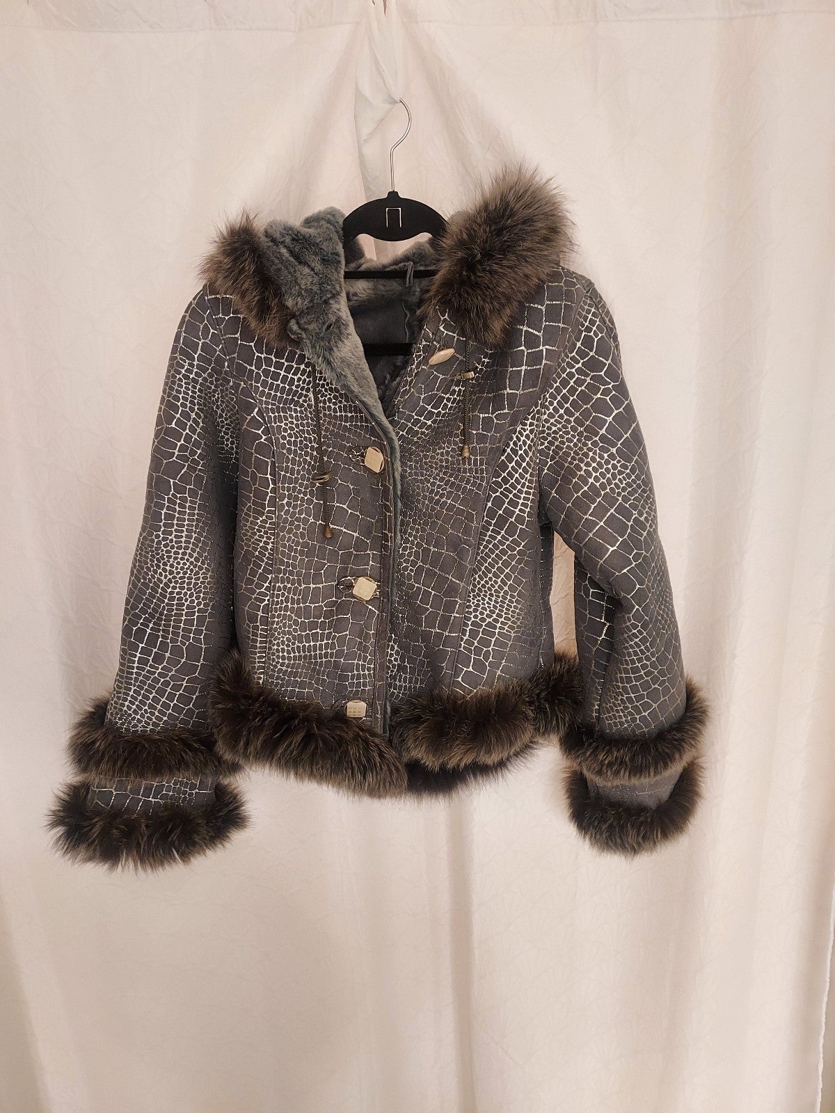 PAOLA PELLE SUEDE AND FUR COAT WOMEN'S JACKET.