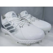 Adidas PureHustle Softball Cleats Cloud White / Silver FV9038 Women's Size 8 New
