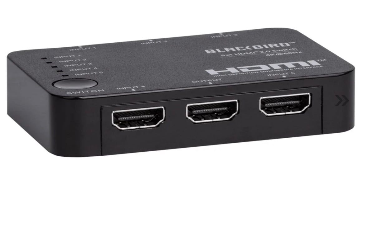 Monoprice Blackbird 4K 5x1 HDMI 2.0 Switch, HDR, 18G, HDCP 2.2, 4K@60Hz NEW