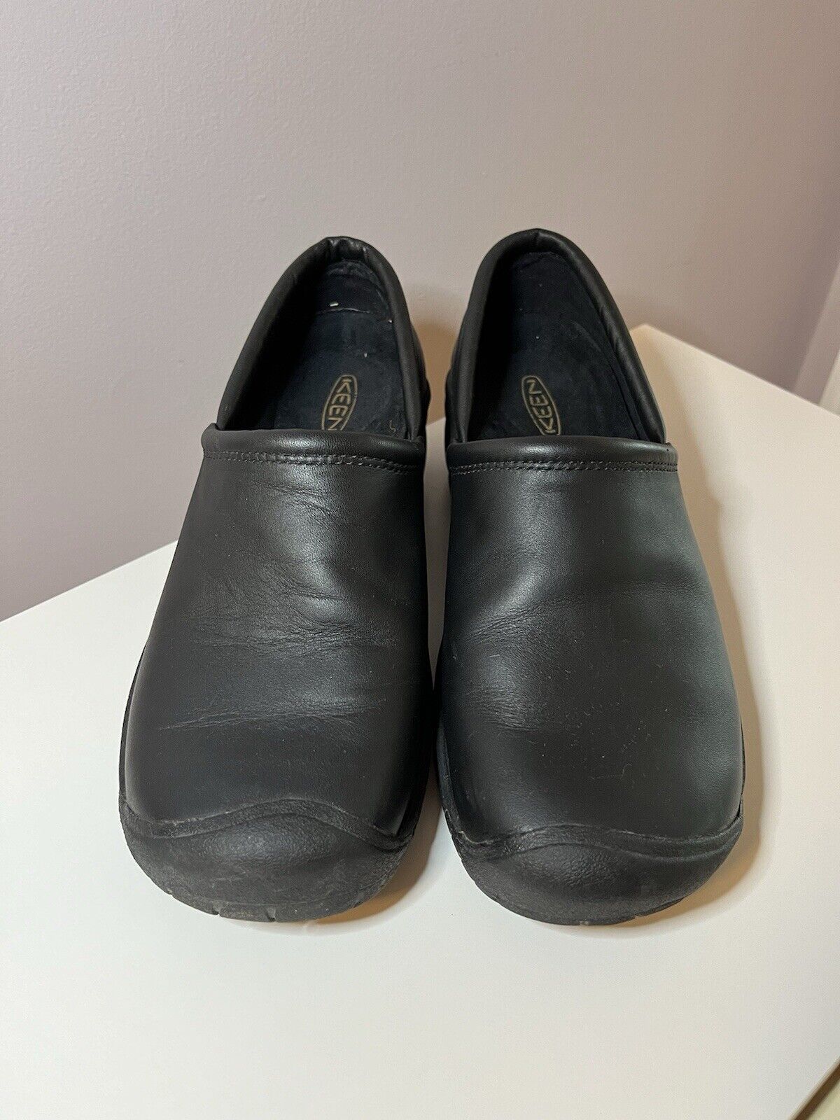 Keen PTC Womens Sz 8.5 M Slip On II U350-55 Oil & Slip Resistant Non-mark Black
