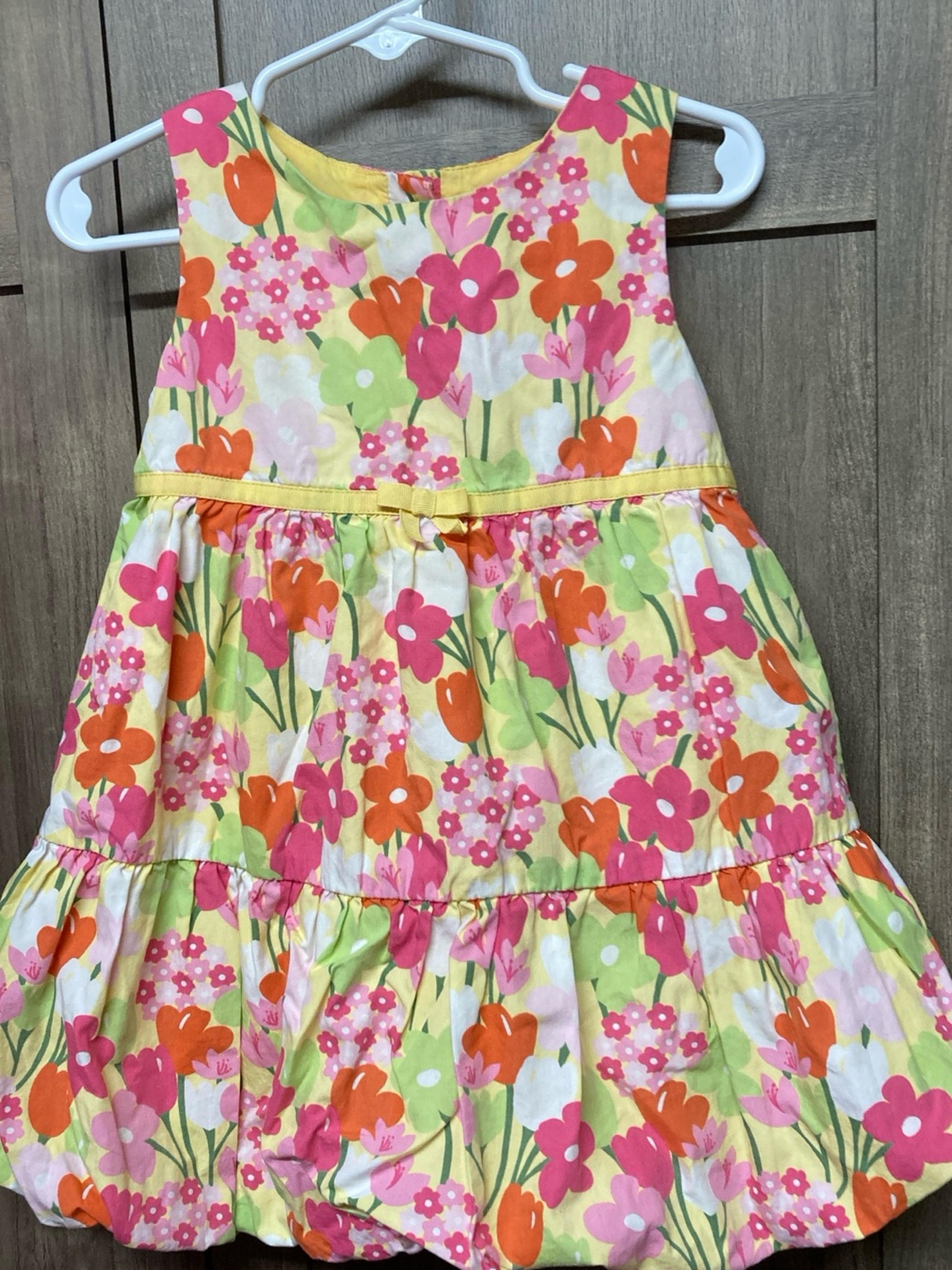 Gymboree Pink Floral and Yellow Sun Dress 25-479