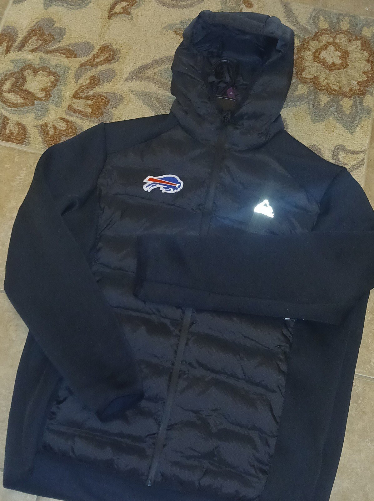 Buffalo Bills Men's Full Zip Puffer Jacket Winter Coat Hoodie NWT...embroidered