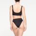 Skims Swim Mid Waist Bottom Onyx Small