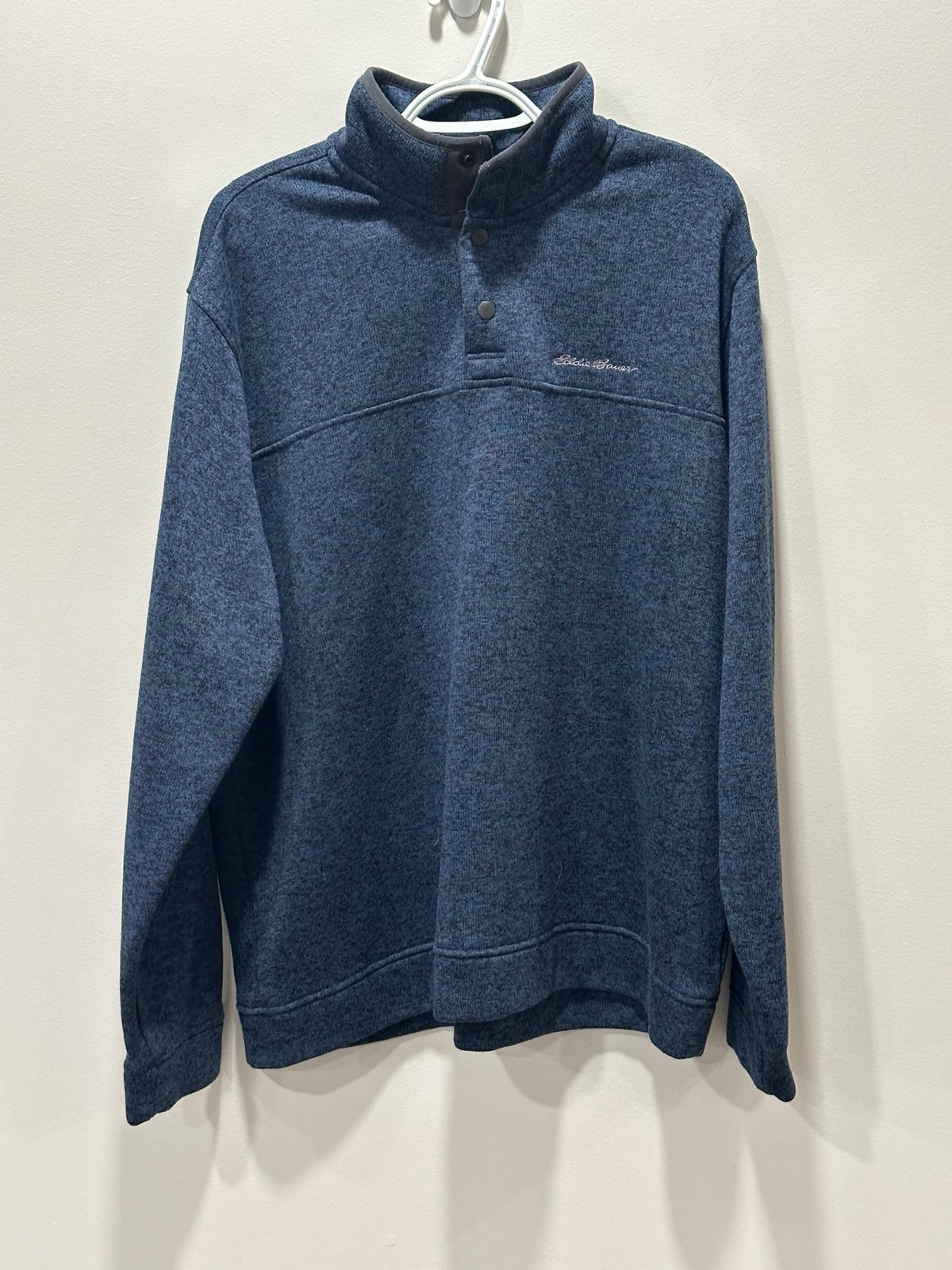 EDDIE BAUER Men's Radiator Fleece Snap Pullover Navy Size 2XL