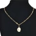 14K Gold Womens Solitaire White Natural Pearl Necklace 16 18 Paperclip Chain