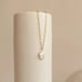 14K Gold Womens Solitaire White Natural Pearl Necklace 16 18 Paperclip Chain
