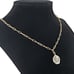 14K Gold Womens Solitaire White Natural Pearl Necklace 16 18 Paperclip Chain