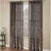 FOUR Alton print grommet top window treatment curtain panel 95in long faux linen