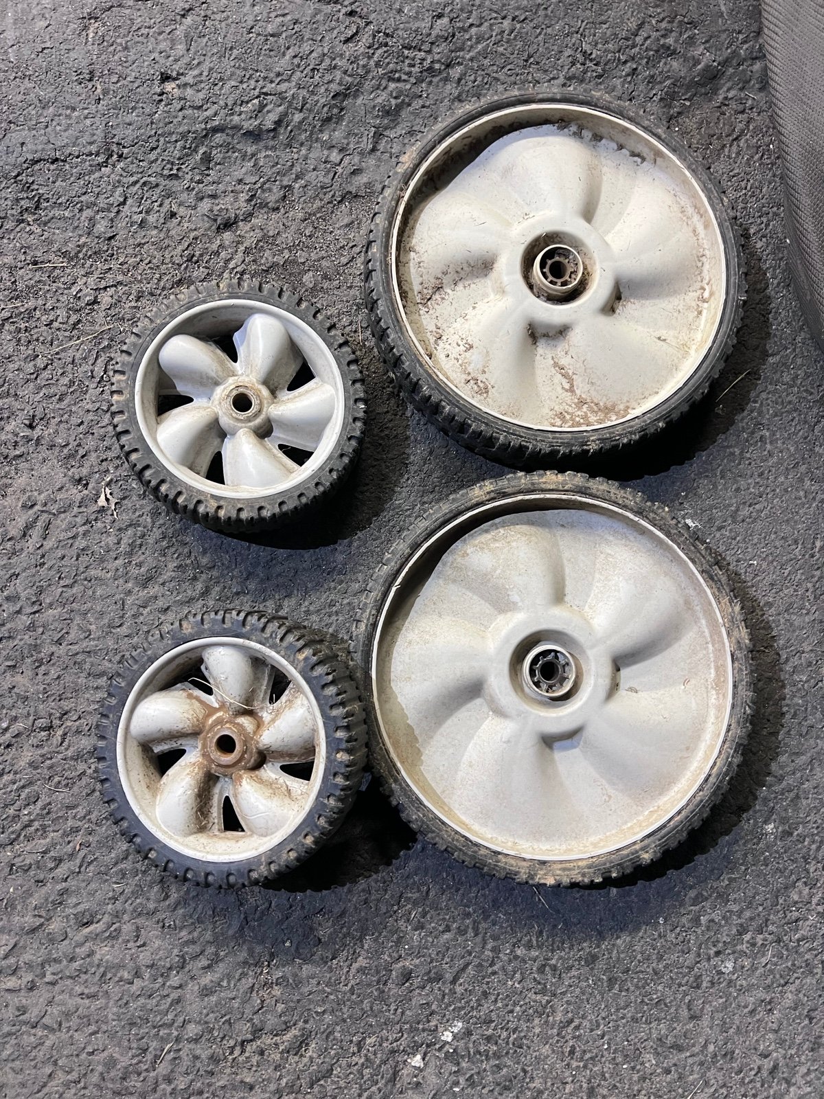 2- Troy-Bilt 634-05275 OEM 8 wheels and 2 4 inch wheels