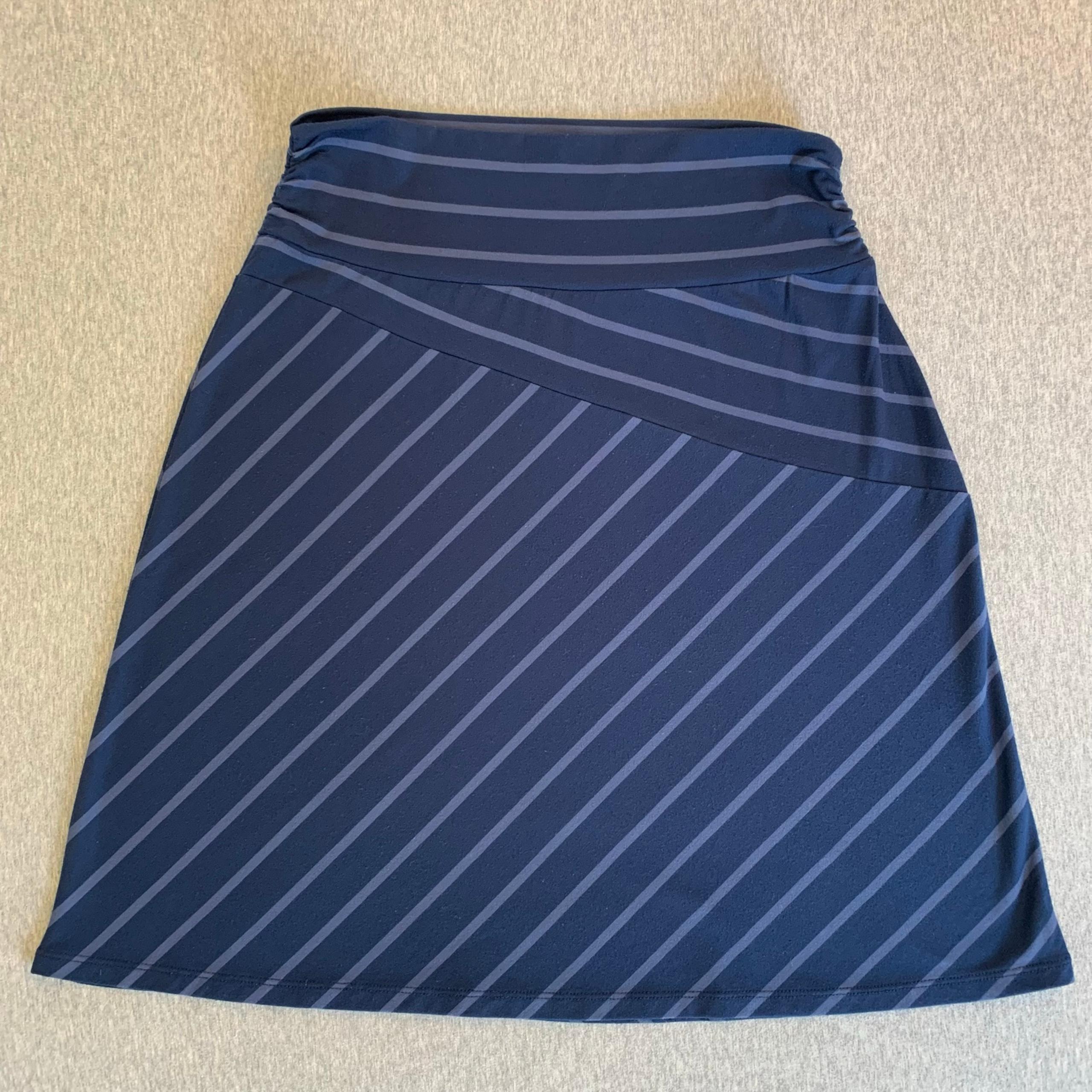 Old Navy A Line Pull On Summer Skirt Women’s Large Cotton Blue Stripe