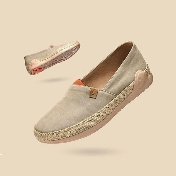 UIN Women's Slip Ons Walking Casual Loafers Comfortable Shoes (Marbella Khaki)