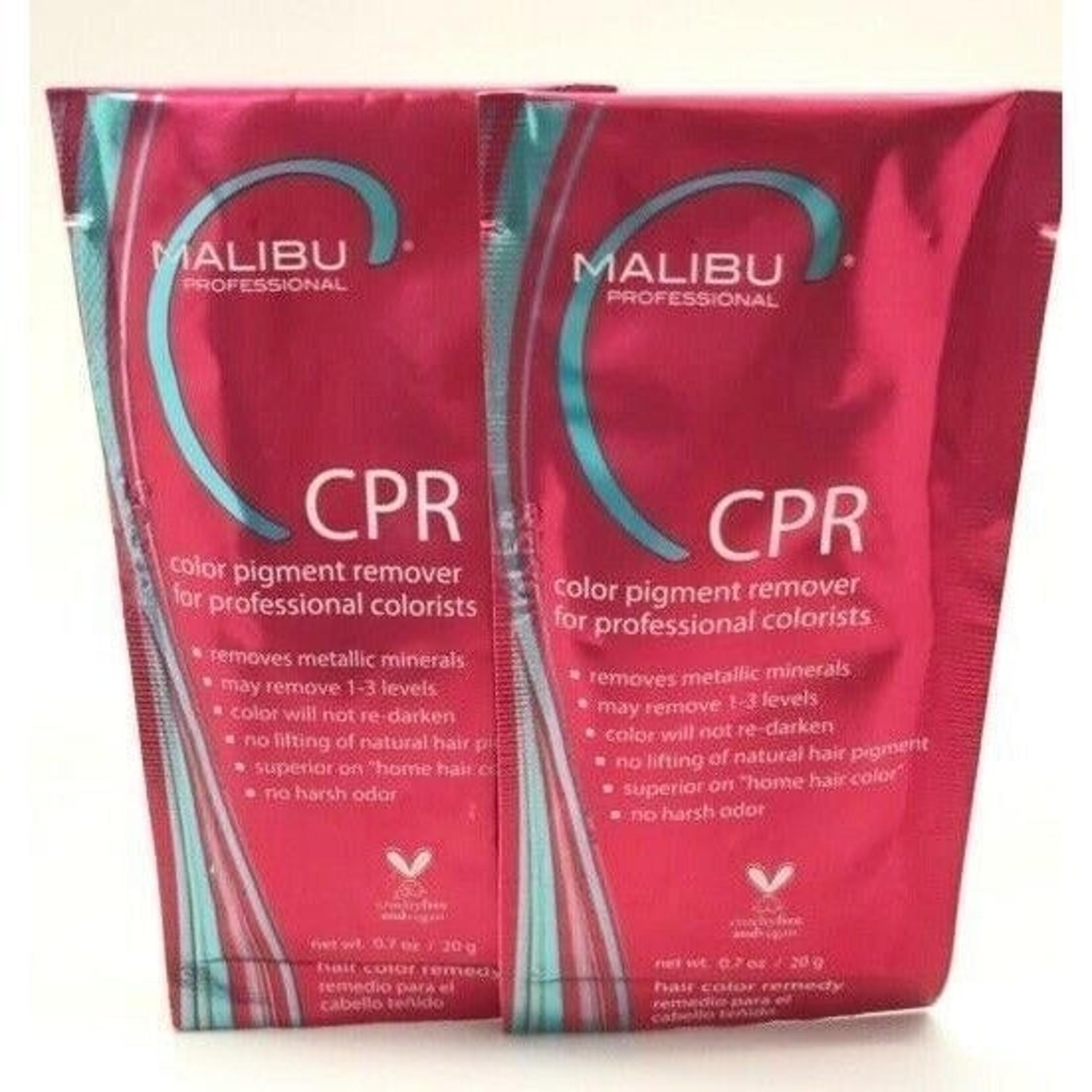 2 Malibu CPR and 2 Processing Caps Professional Hair Color Stain Remover Repair