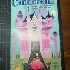 Rare never used vintage Cinderella punch out activity book