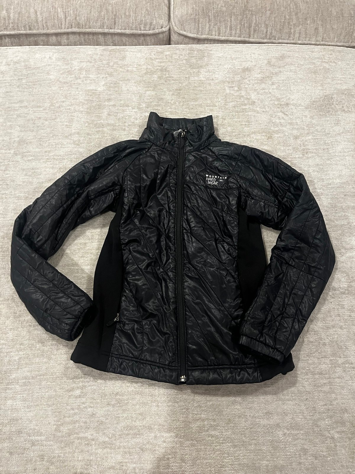 MOUNTAIN HARDWEAR ZONAL JACKET WOMEN’S D X-SMALL BLACK OL4417 PUFFER Good condit