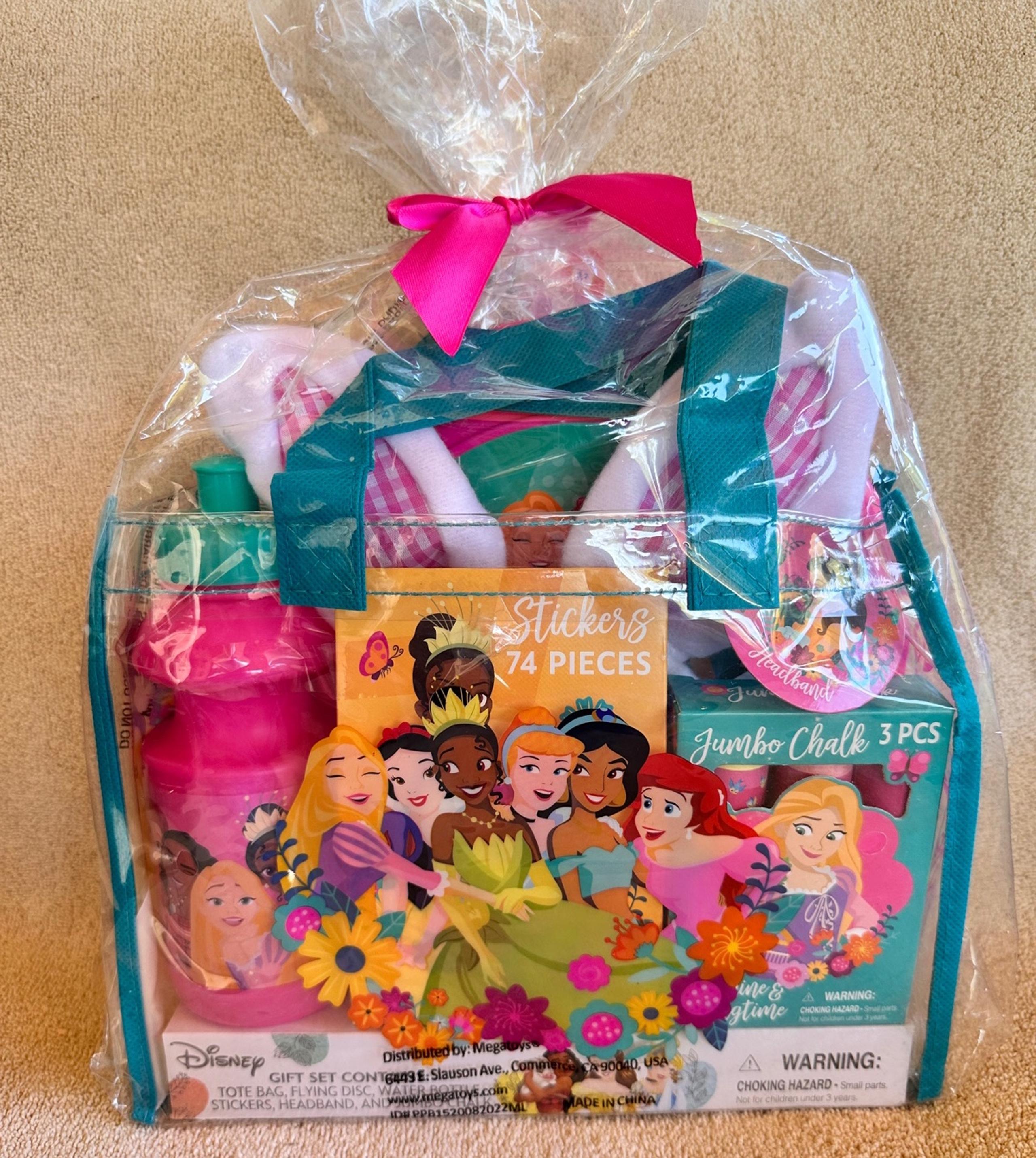 Disney Princess Girls Birthday Easter Any Occasion Fun Activity Gift Basket Bag
