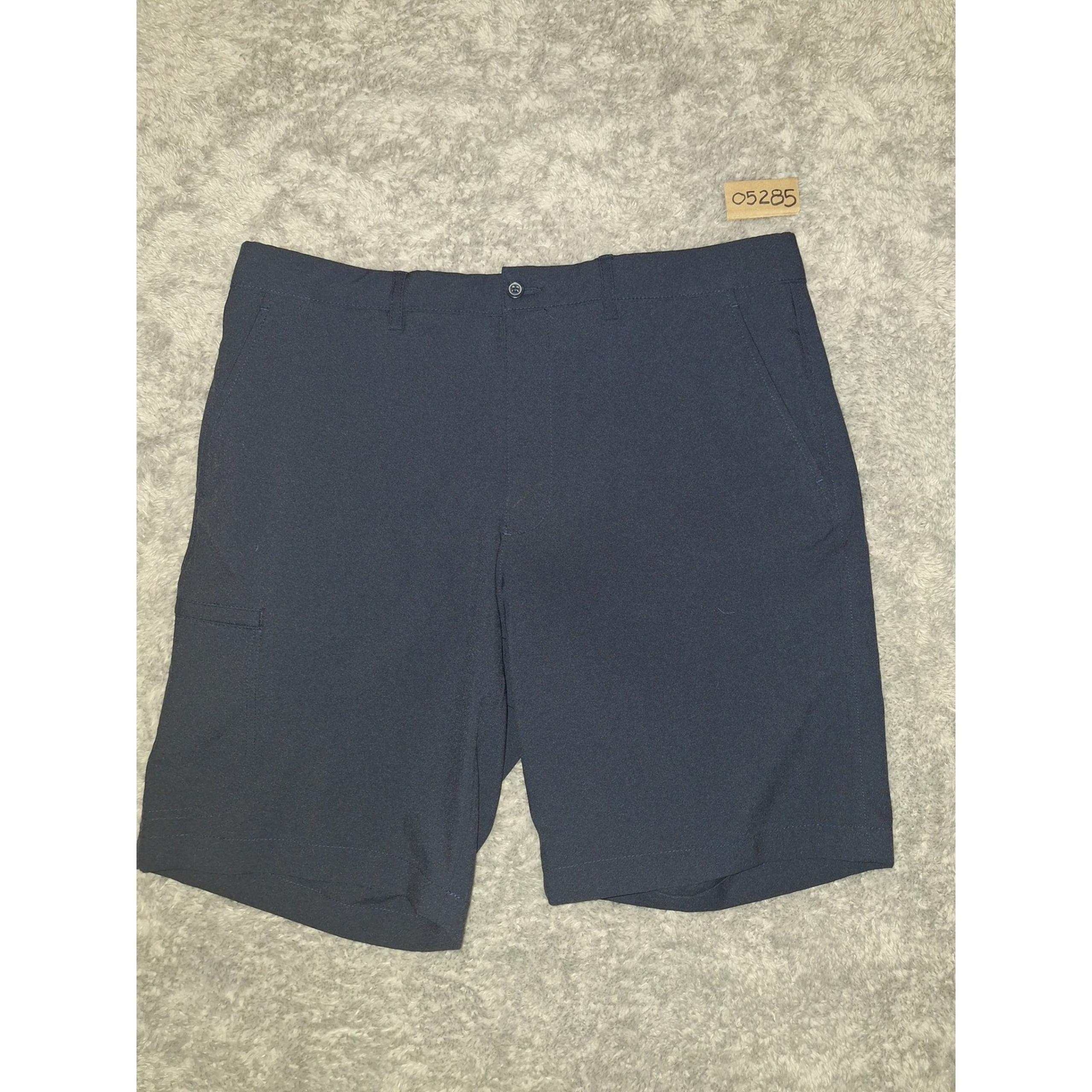Perry Ellis Mens Shorts Cargo Casual Comfort Relaxed Fit Flat Front Size 36 Blue