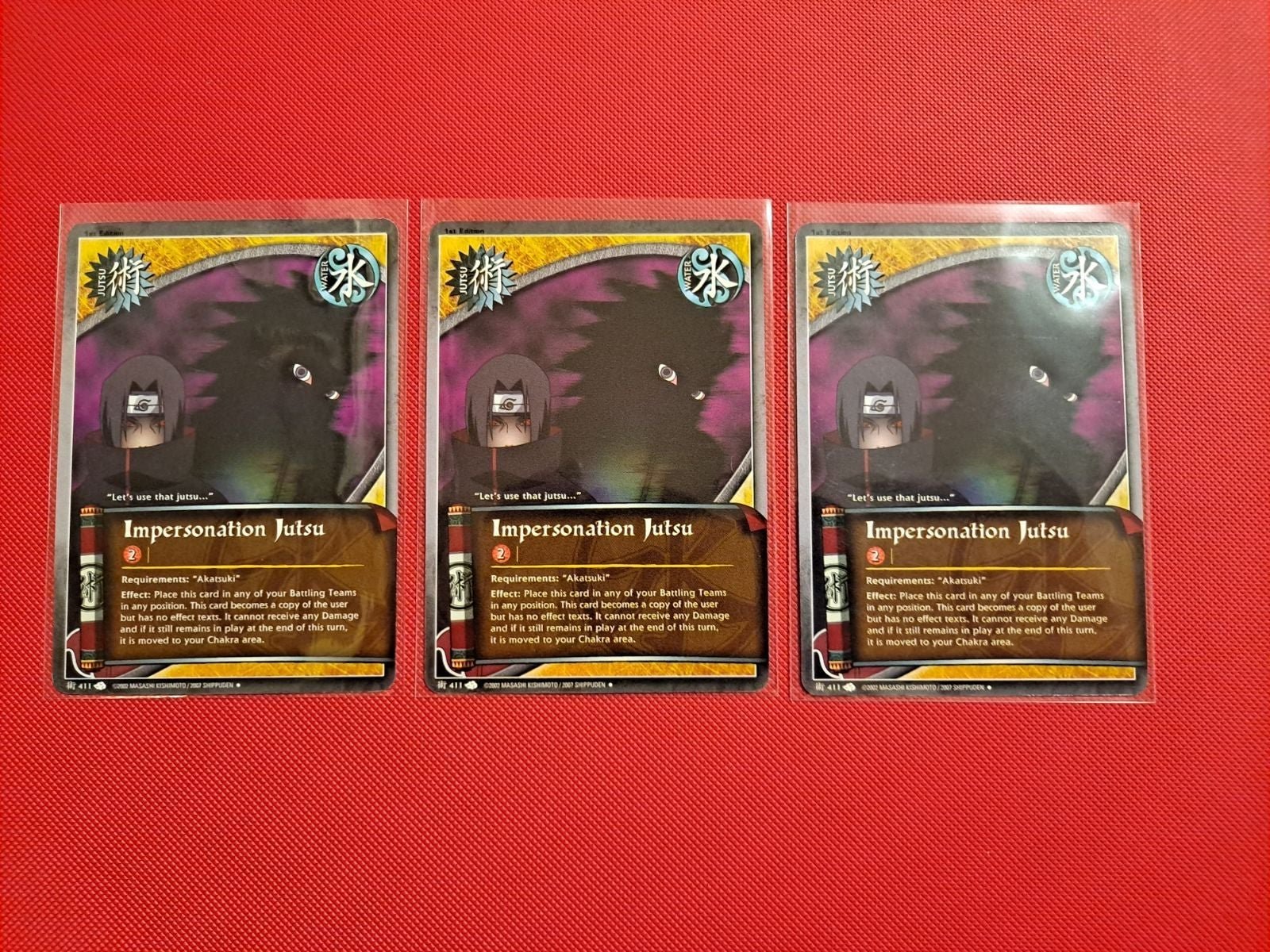 3X J-411 IMPERSONATION JUTSU Naruto Cards lot