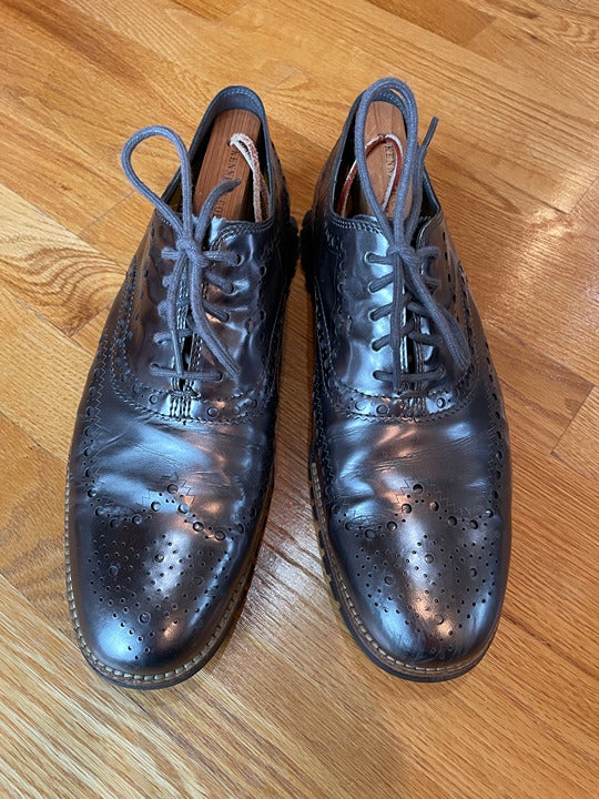 Cole Haan ØGrand Wingtips in Metallic Silver! Size 9.5