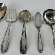 Harmony House Wallace 1944 Serenade 6-Piece Serving Silverplate Flatware