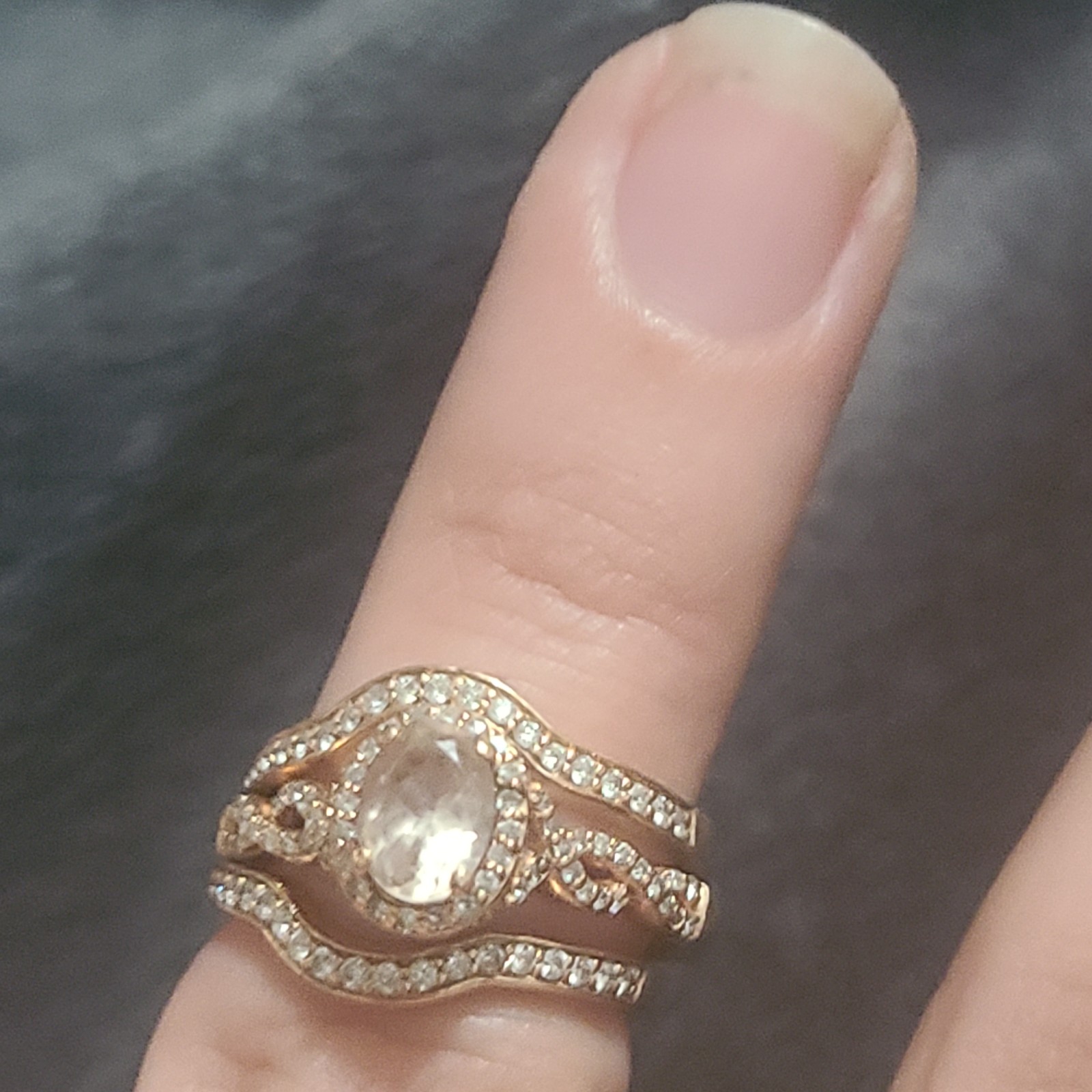 14k Rose Gold wedding set