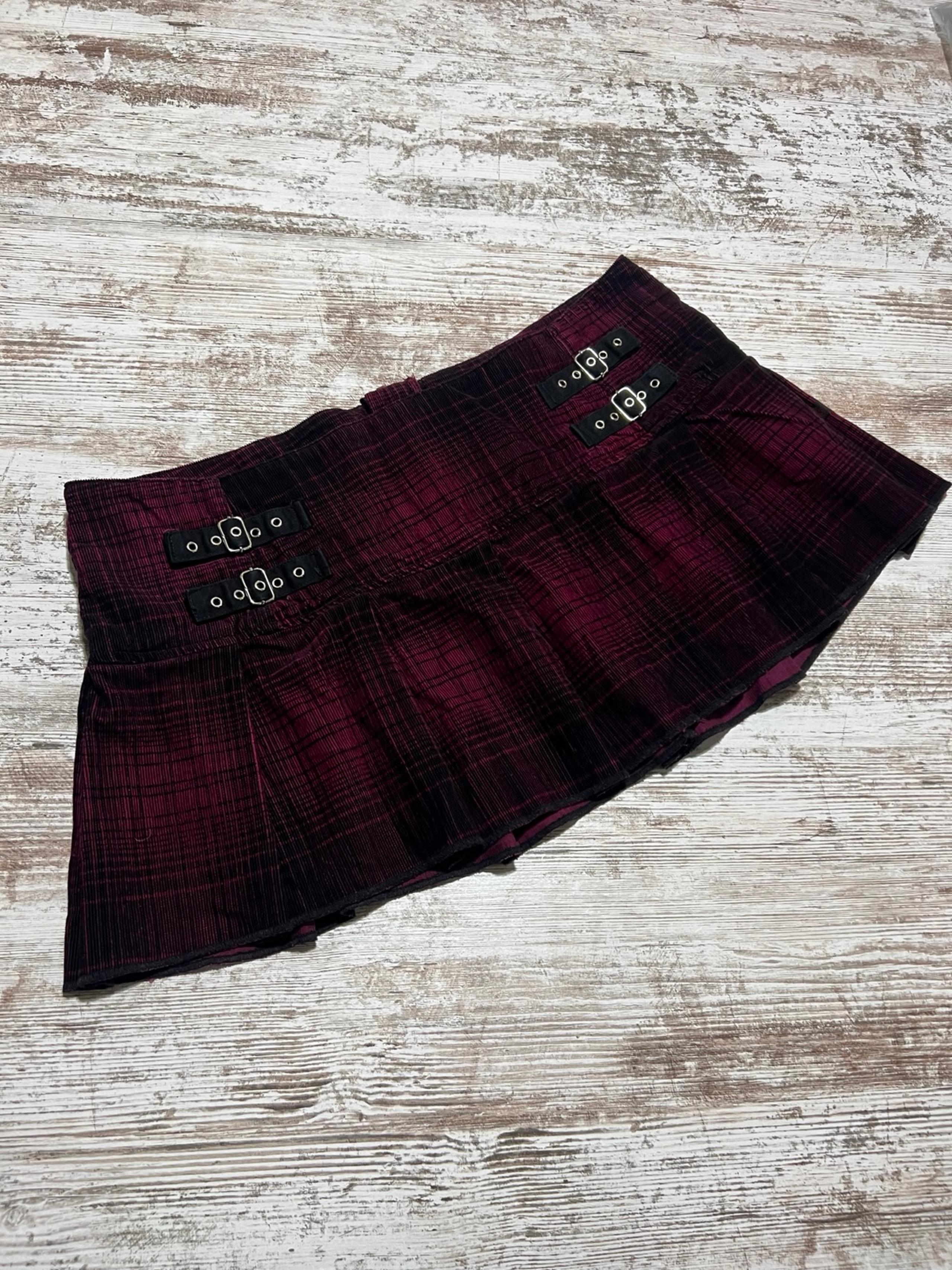 TRIPP nyc y2k mini skirt XL plaid corduroy