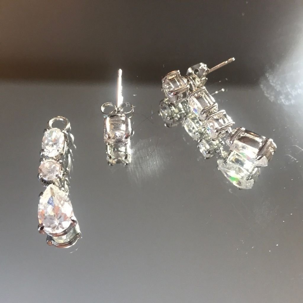 Vintage Double Duty - Flaming Hot Sparkling Earrings NWOT