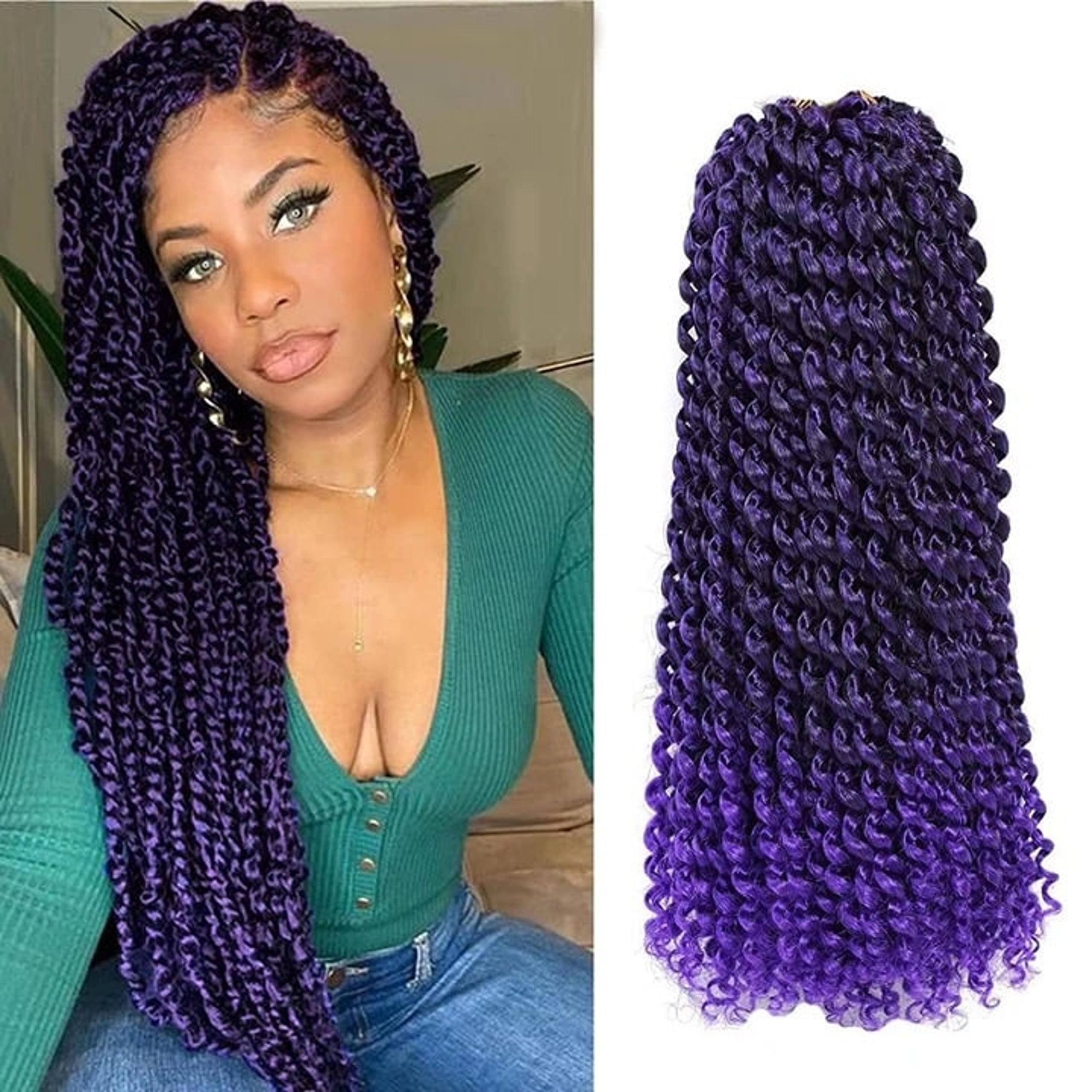 22inch Blue Water Wave Crochet Hair