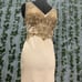 Narianna white & gold embellished formal dress