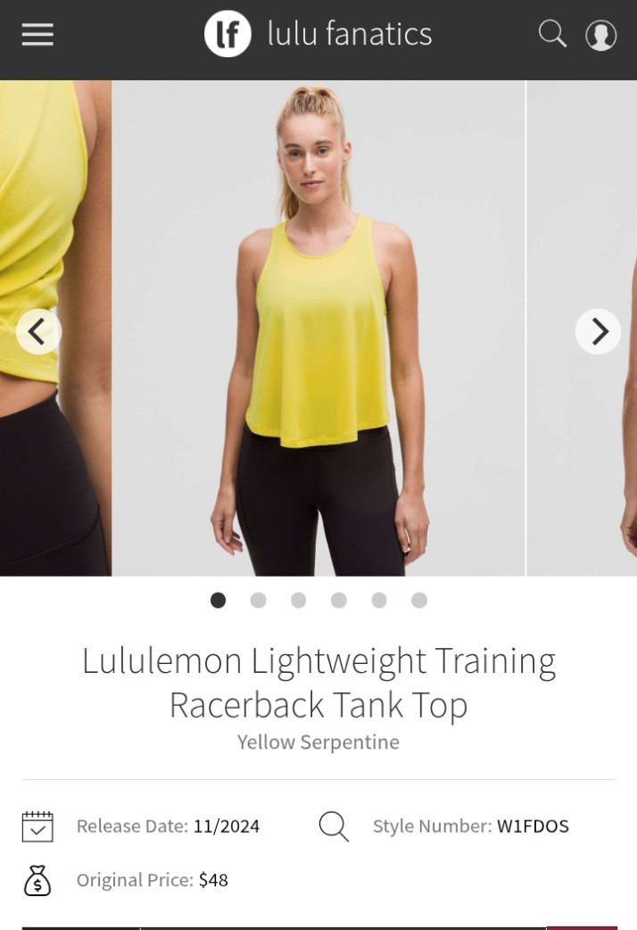 Lululemon Lightweight Racerback Tank