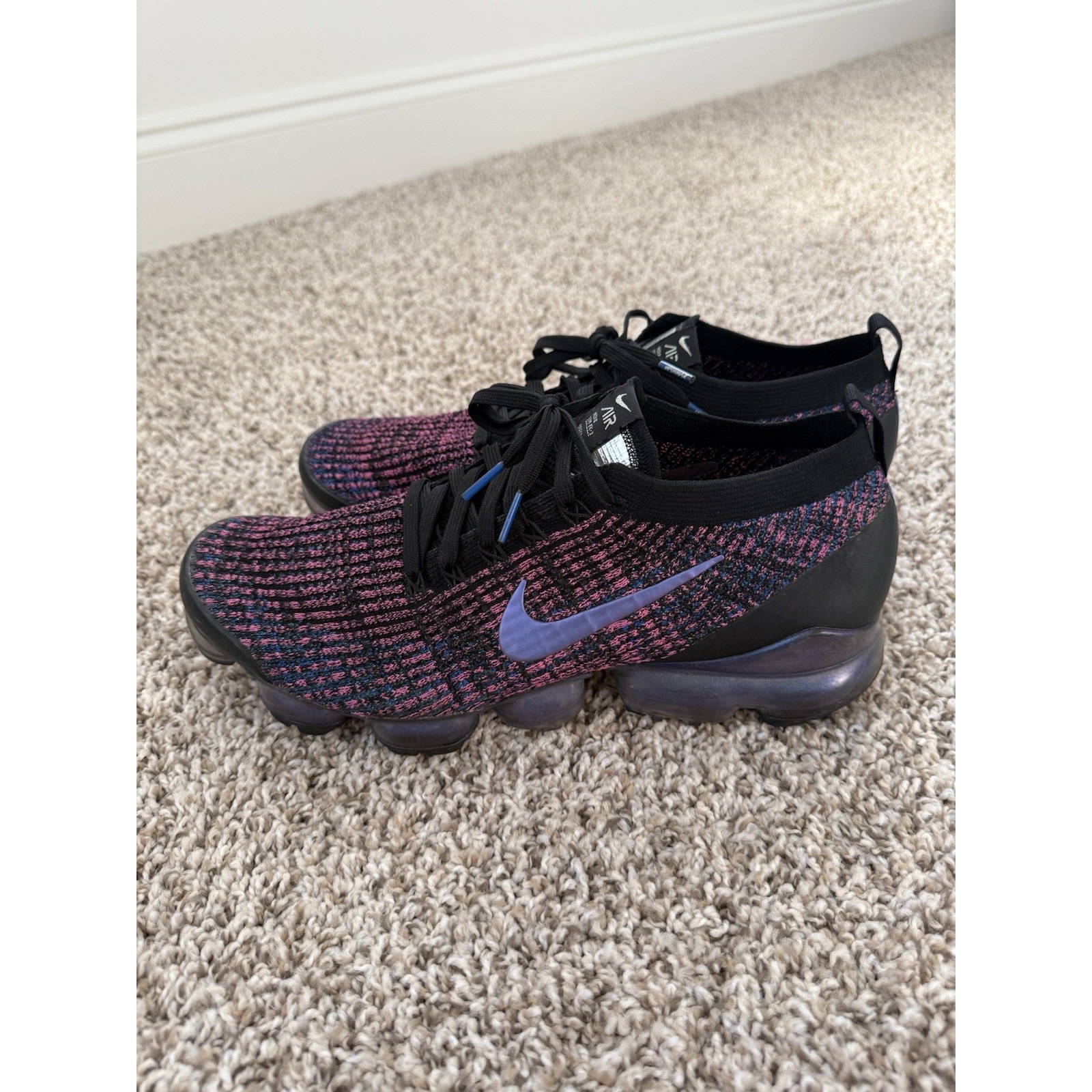 Nike Air VaporMax Flyknit 3 Laser Fuchsia Men's Size 12 Sneakers AJ6900-007