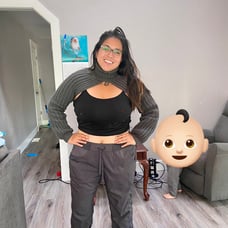 Crochet Ultra Crop Top / Mock neck long