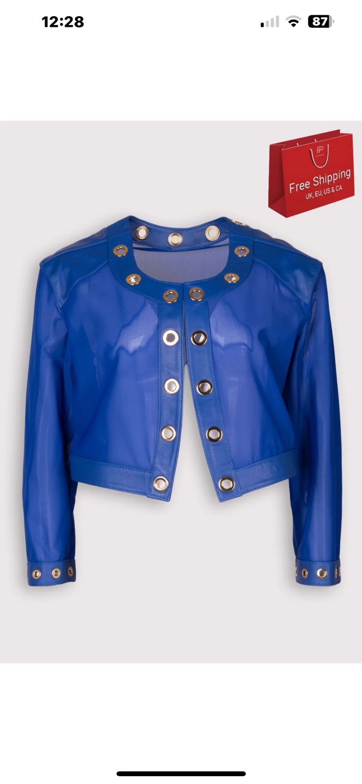 cropped leather jacket
