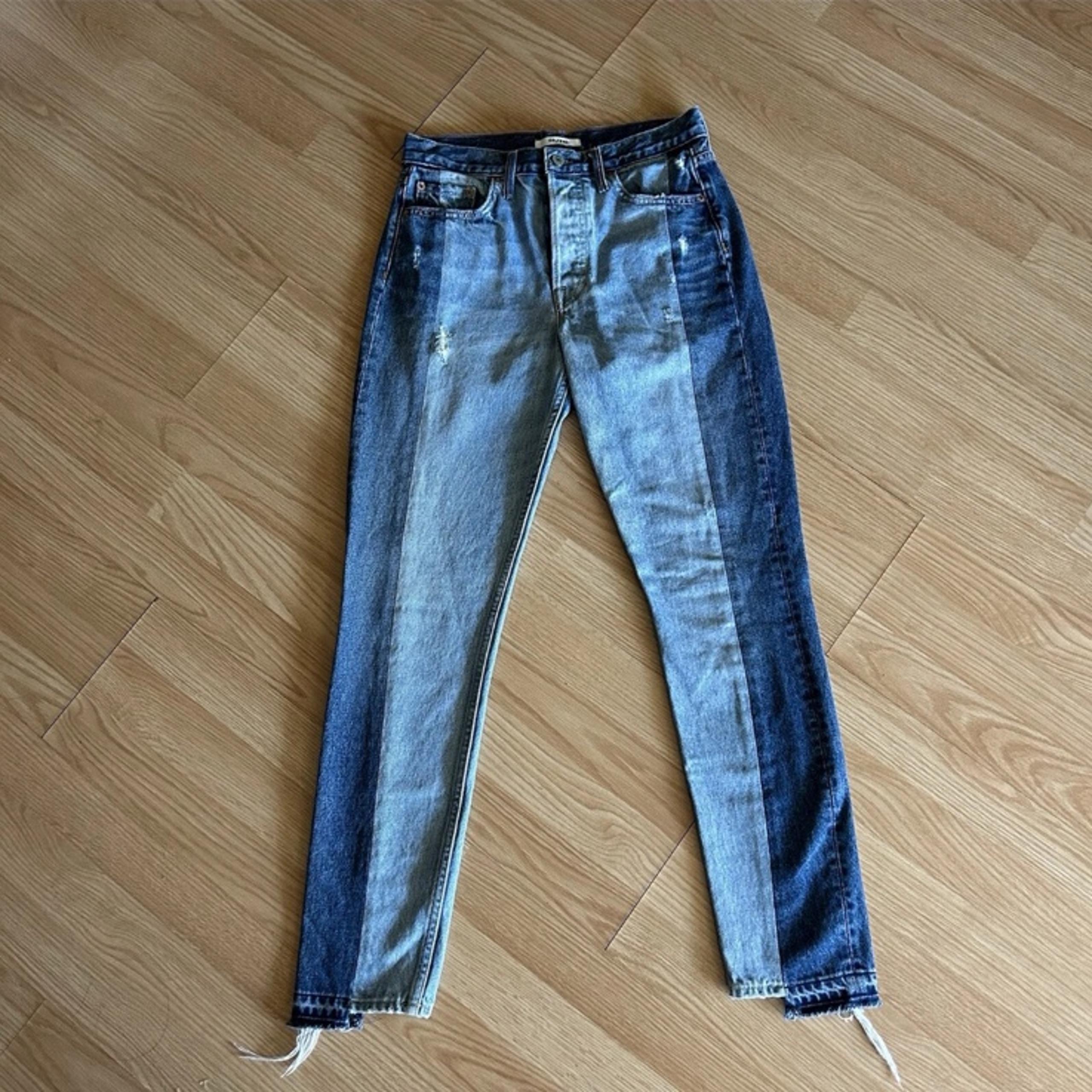 GRLFRND Karolina Button Fly Colorblock Jeans Women’s 26