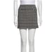 Diane Von Furstenberg Black & White Wool Mini Skirt Size 6/M