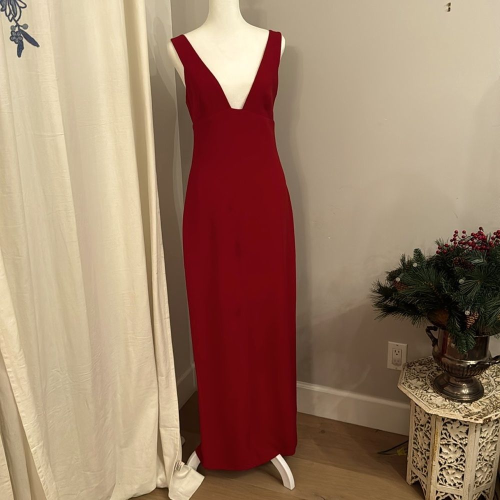 Pianoforte di MaxMara Solid Red Sleeveless Sheath Dress