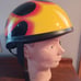Vintage 80s 90s Flame Helmet