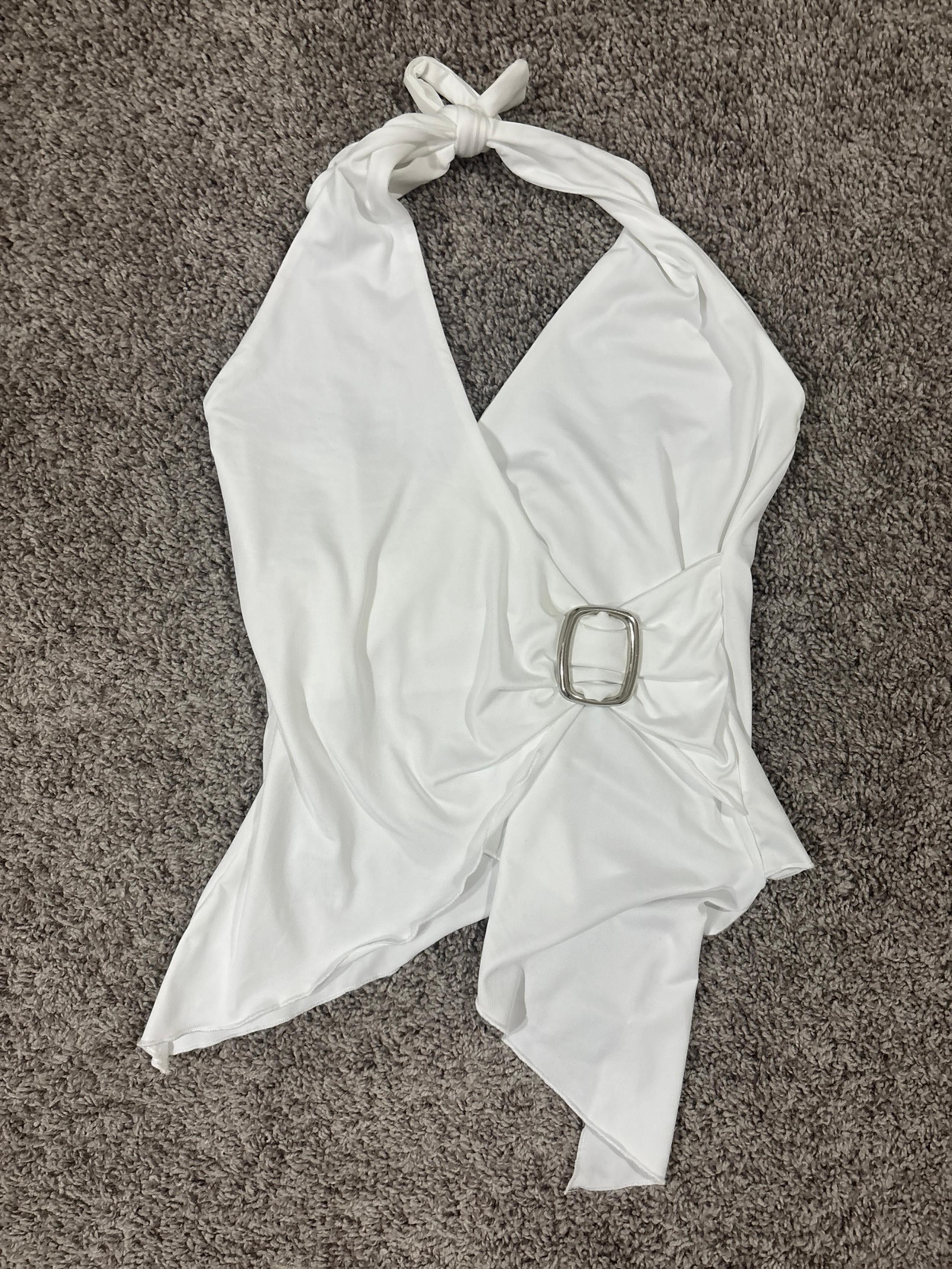 White halter top
