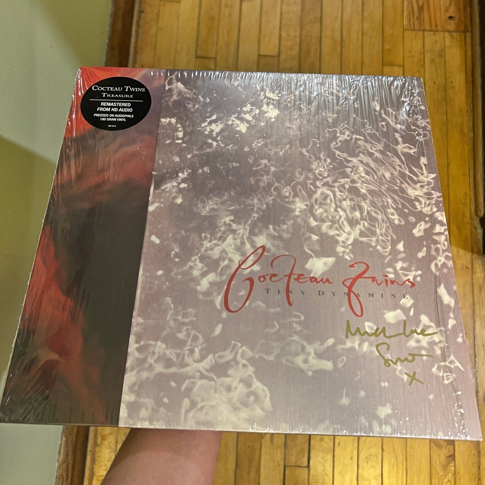 COCTEAU TWINS TINY DYNAMITE ECHOES IN A SHALLOW BAY SIGNED LP VINYL NEW