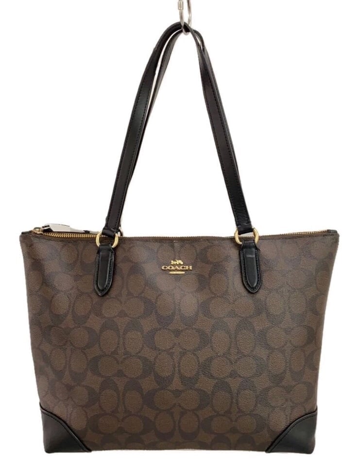 NWT! Coach Signature Leather Brown/Black