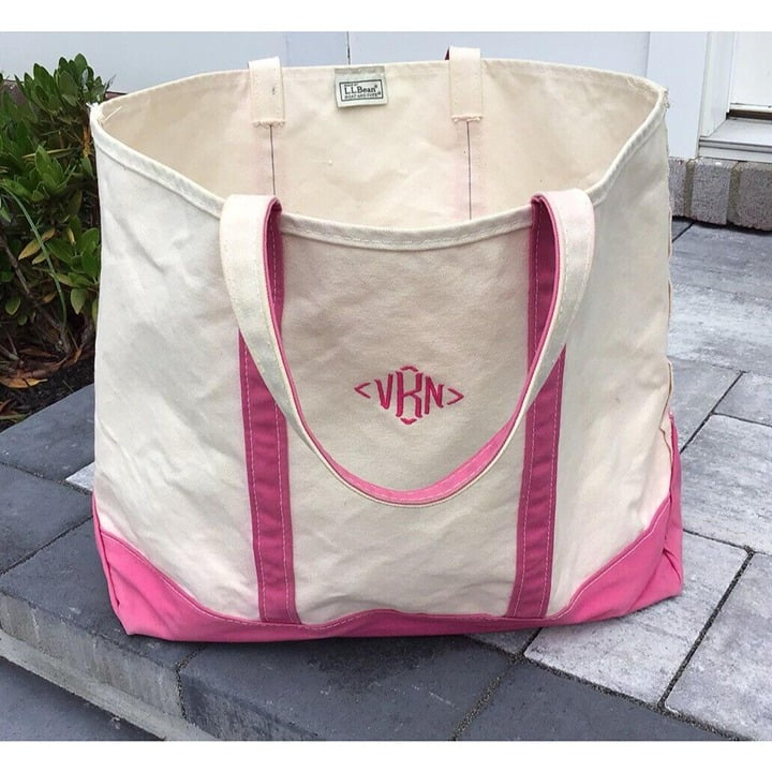 Vintage L.L Bean Pink , Natural , Green Label Extra Large