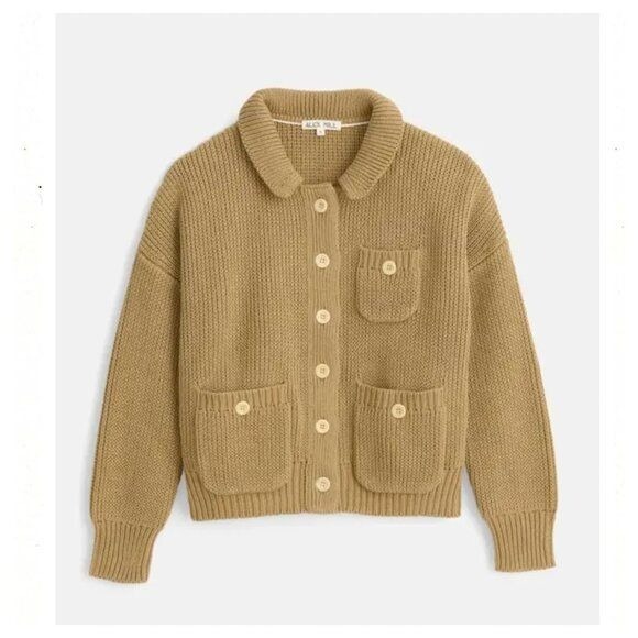 ALEX MILL Vintage Khaki Work Sweater Jacket