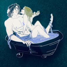 Redsunflowerpins Reylo Dyad Bathtub Topper Pin LE