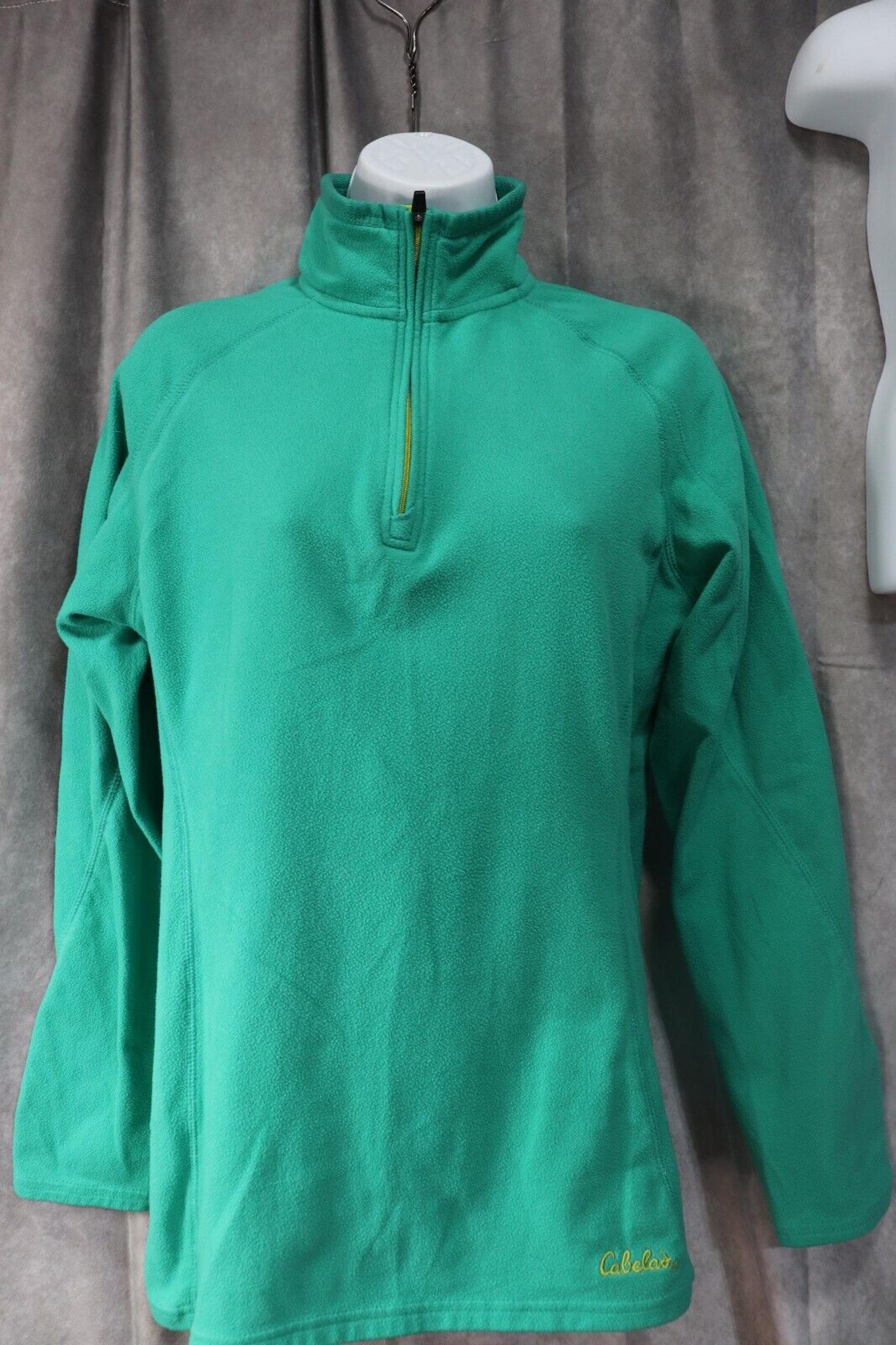 Cabelas Sweater Womens Medium Long Sleeve Pullover 1/4 Zip Lightweight Adult
